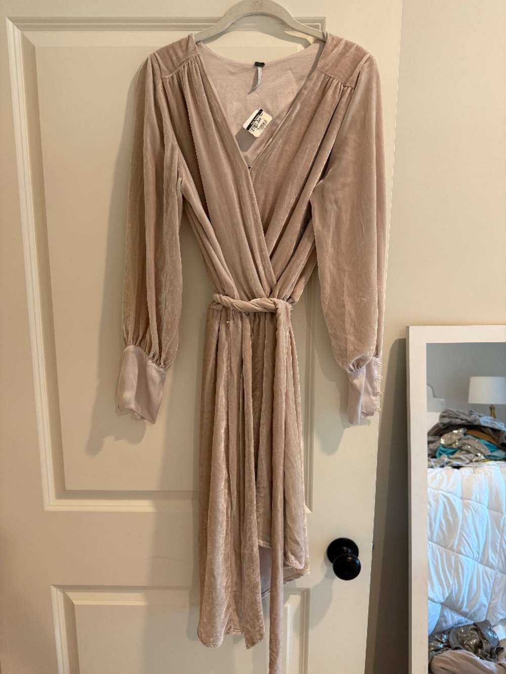 NWT YFB Velvet Wrap Dress